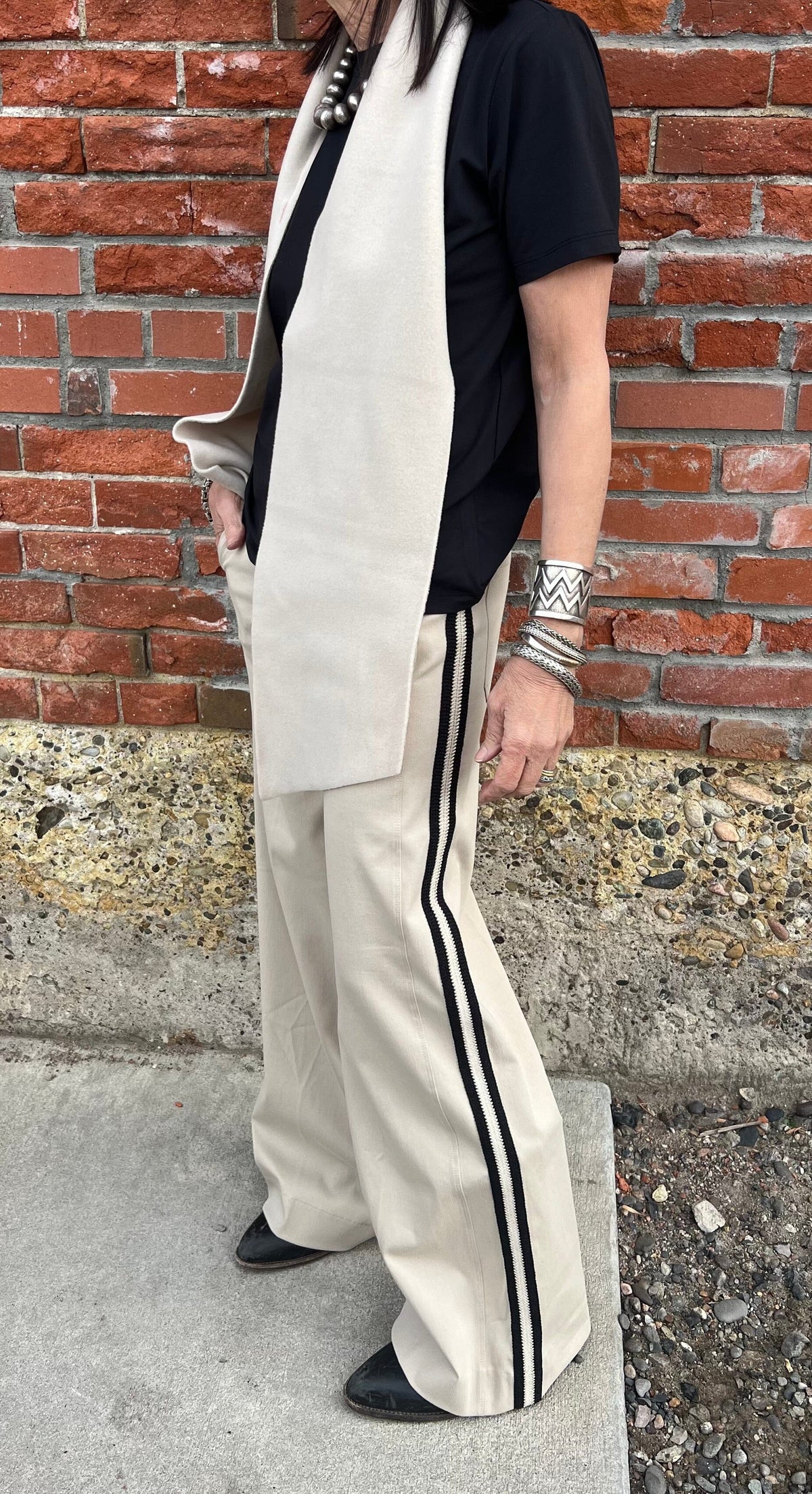 Brinne Khaki Stripe Trouser - LY3809