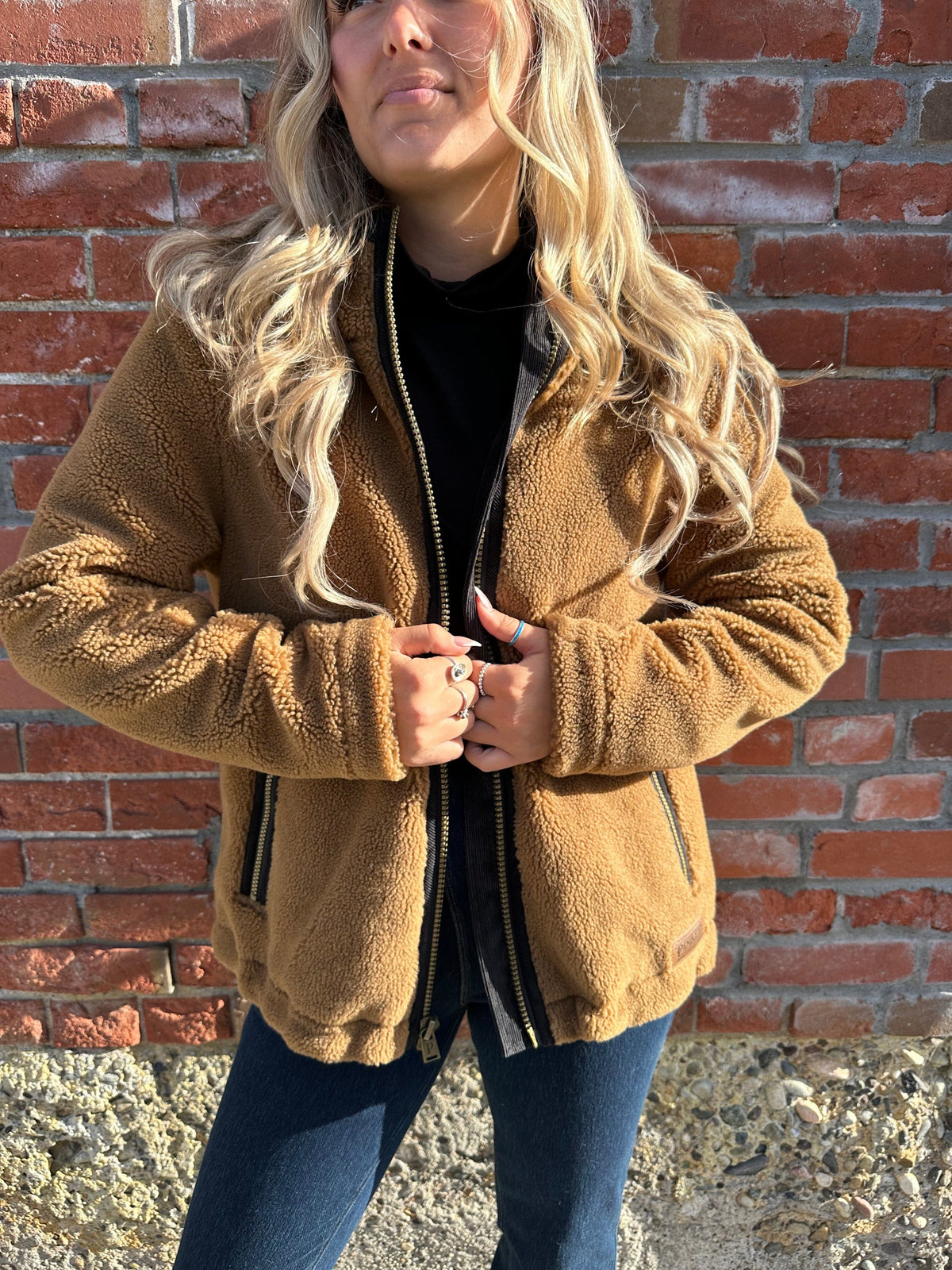 Bronze Cottonwood Hooded Fleece Bomber - Pendleton - C1467