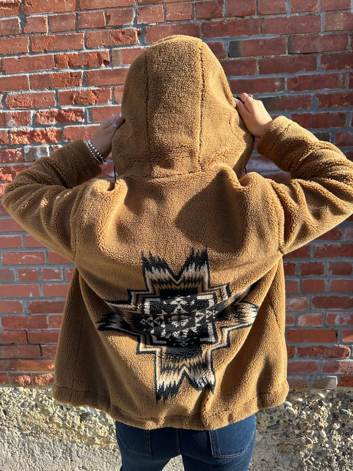 Bronze Cottonwood Hooded Fleece Bomber - Pendleton - C1467