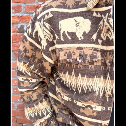 Brown Buffalo Shirt -Scully - 5336BR