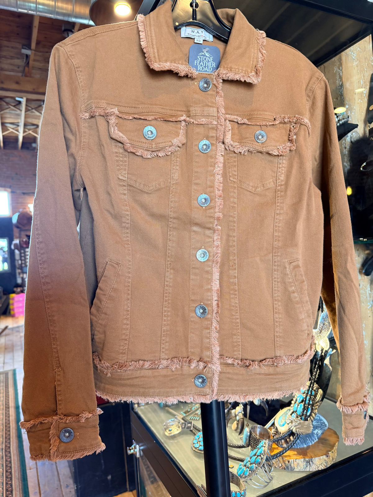 Brown Frayed Jacket - JWY1BR