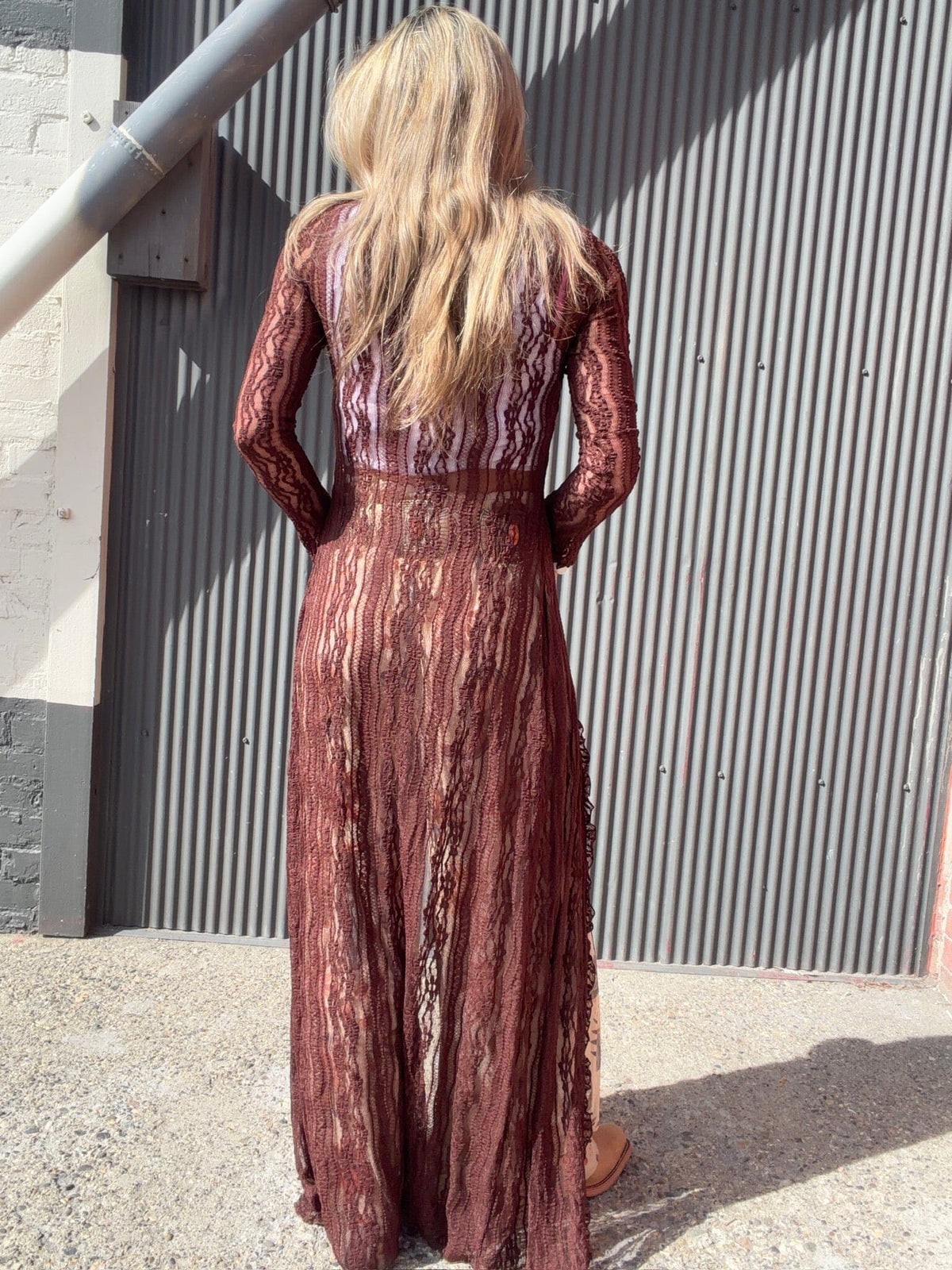 Brown Lace Duster - DKCKN