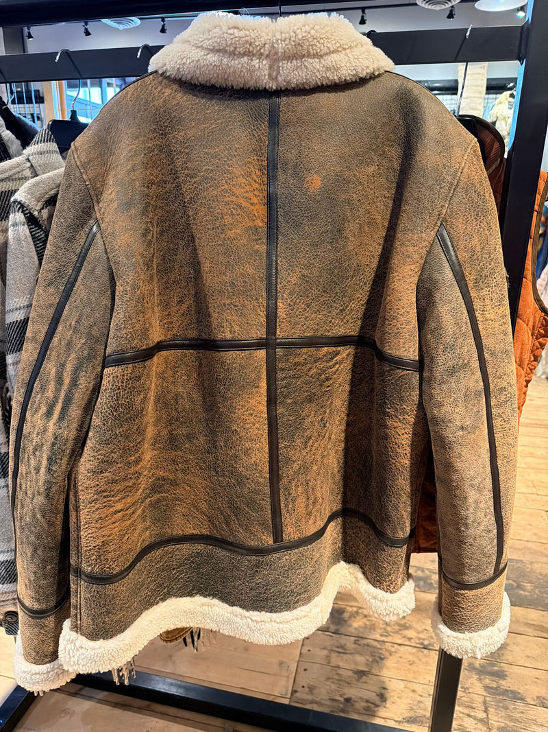 Brown Shearling Jacket - MKK65