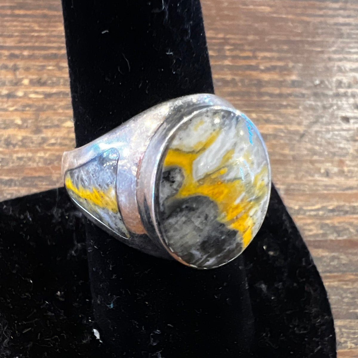 Bumble Bee Jasper Ring - Size 8-3/4 - ROA9
