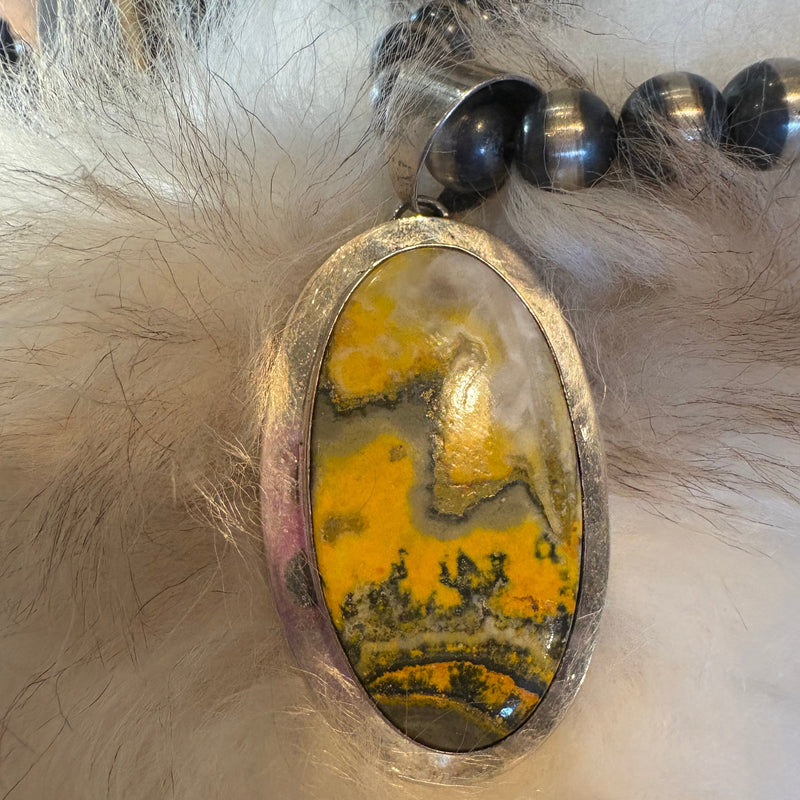Bumblebee Jasper/Sterling Silver Pendant - PAZ601