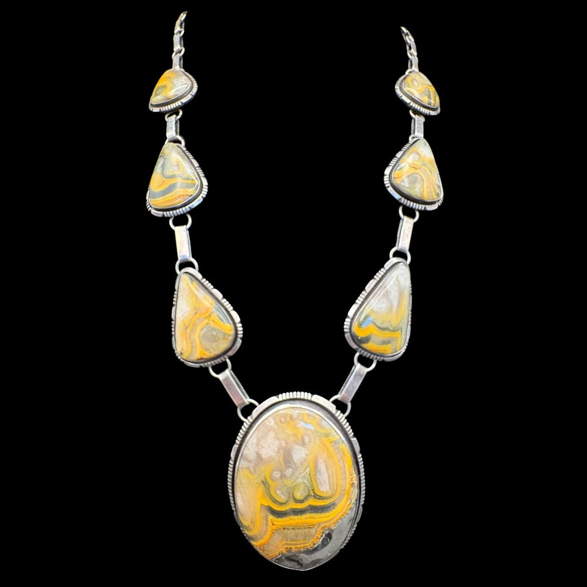 Bumblee Bee Jasper Lariat Necklace - NMH69