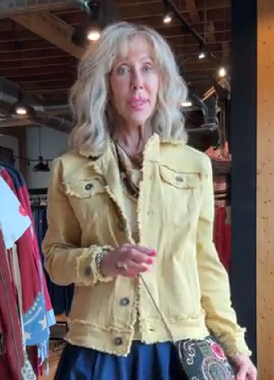 Butter Yellow Frayed Jacket - JWY1YW