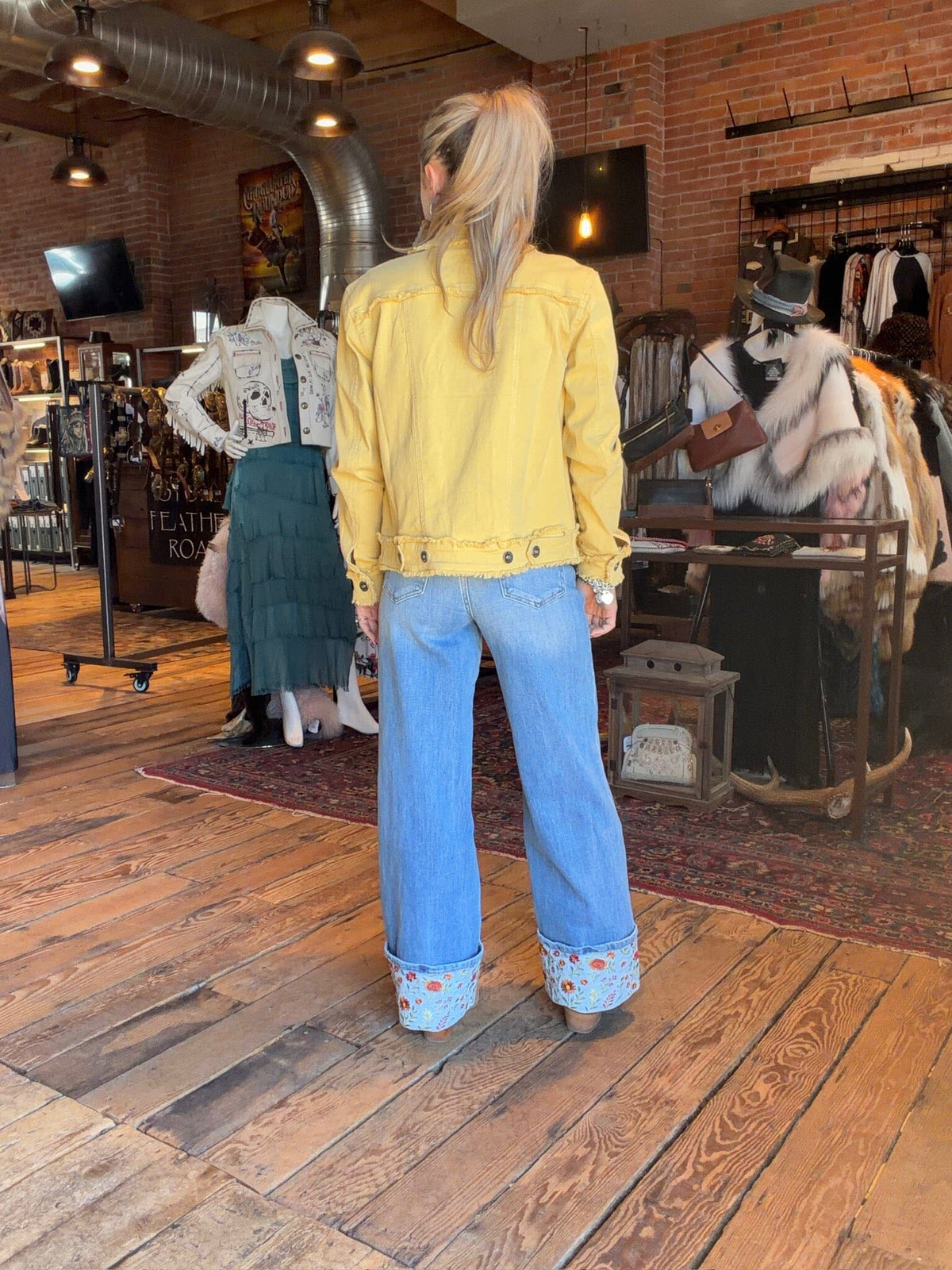 Butter Yellow Frayed Jacket - JWY1YW