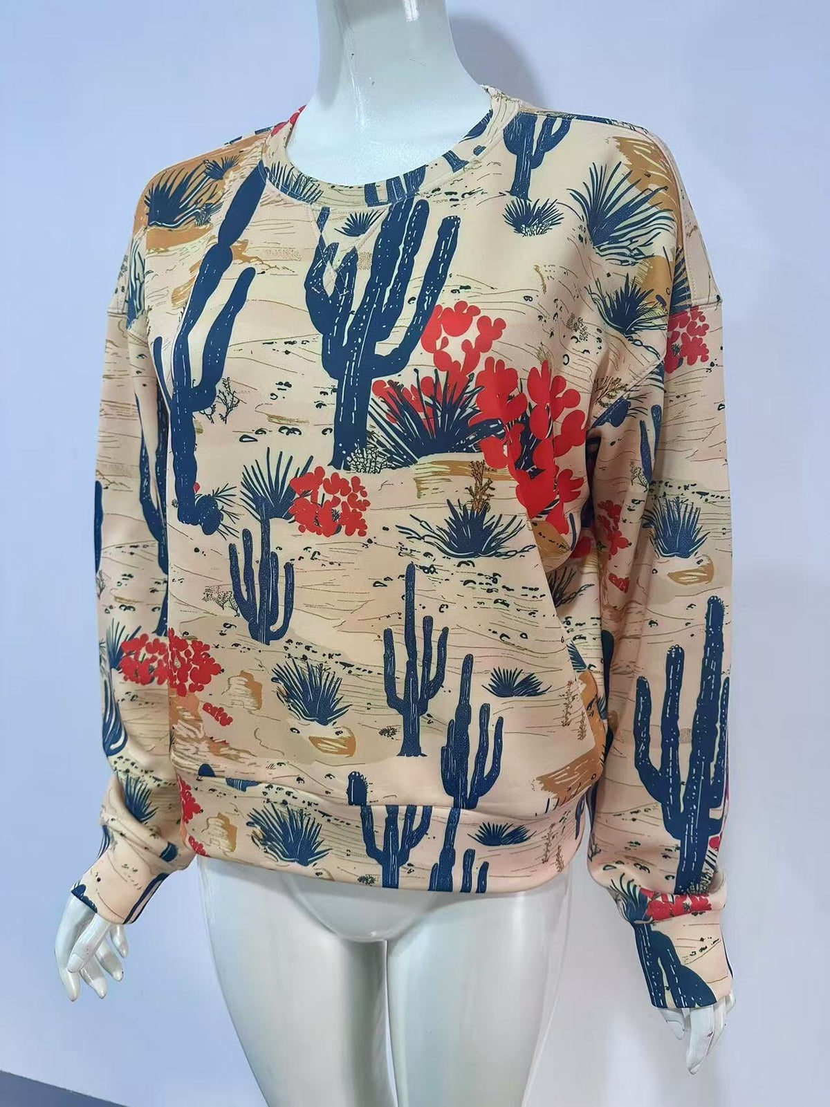 Cactus Print Sweatshirt - 4429NC