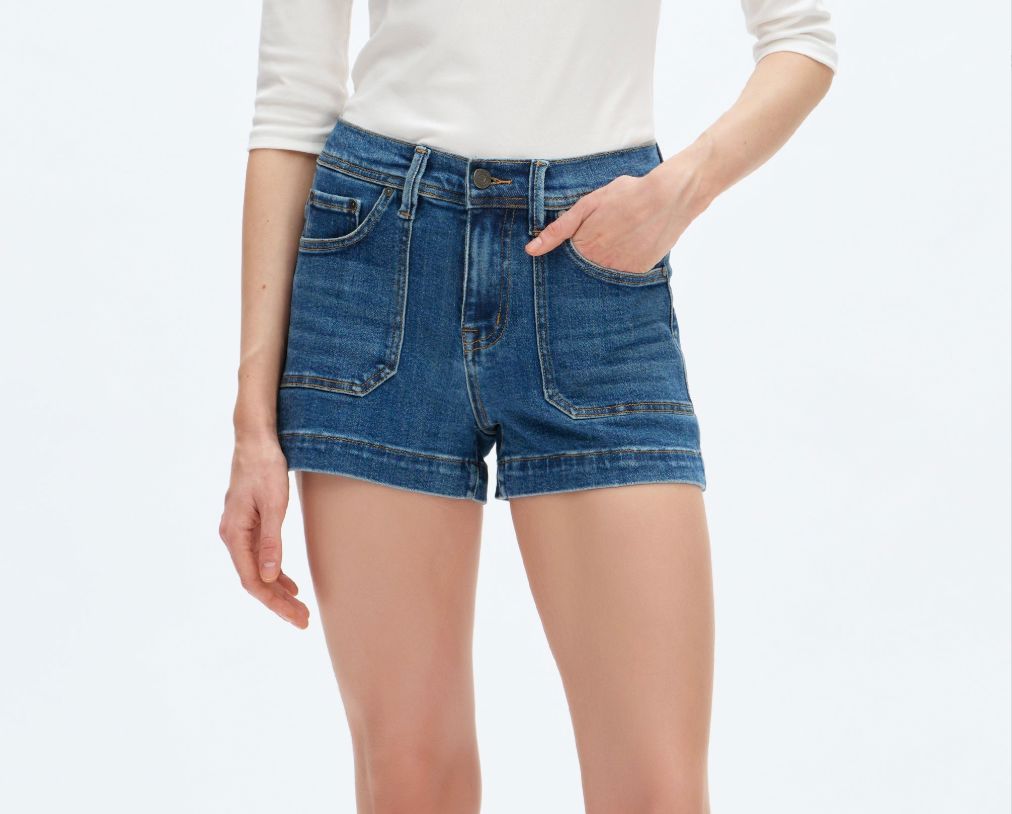 Caius Dark Blue Denim Shorts - BY6112