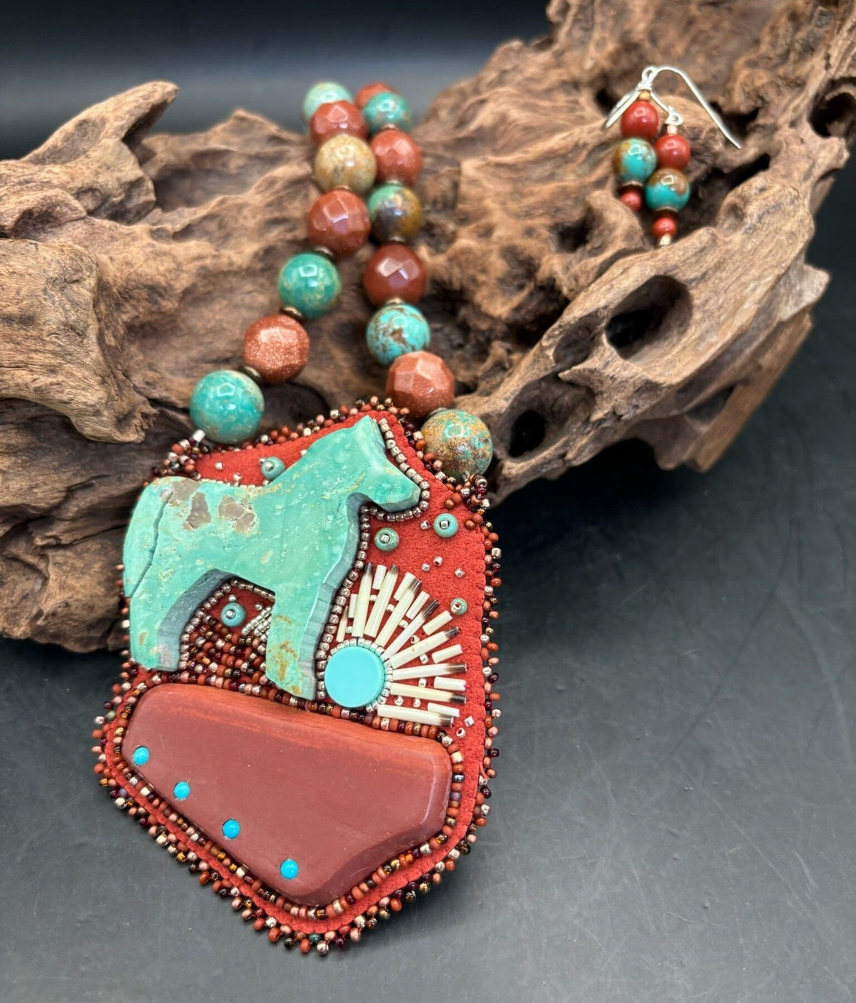 Canyon Sunset Necklace & Earring Set - NSZ246