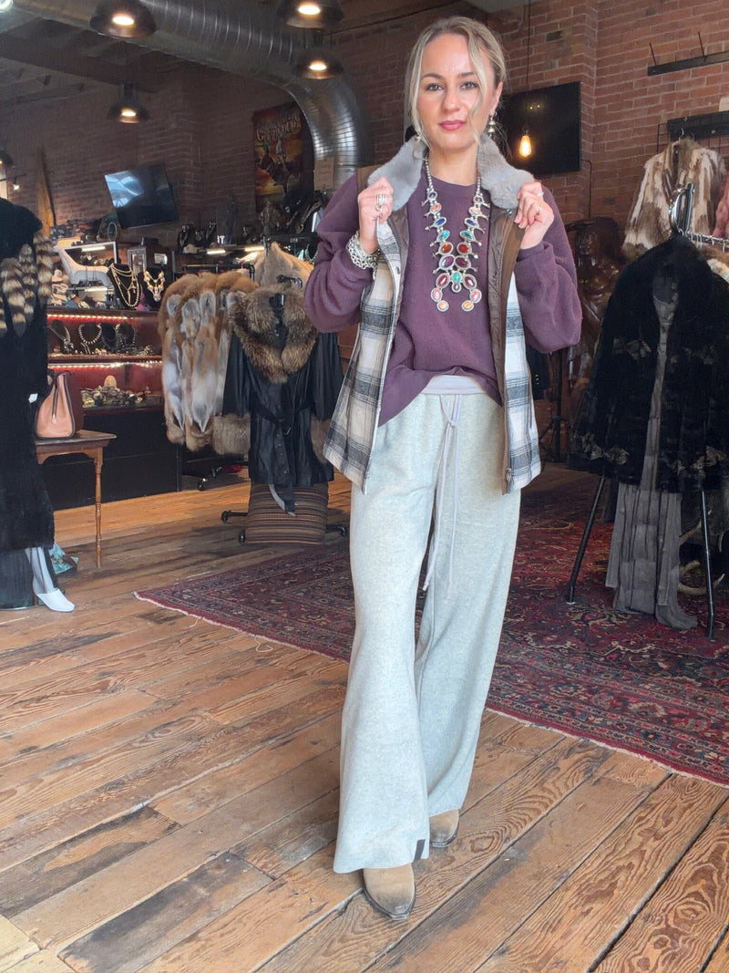 Cashiers Wool Grey Plaid Vest - Madison Creek - CASHGP