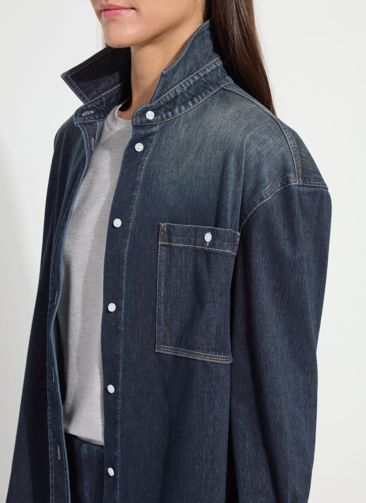 Cassidy Denim Shacket - LY3816