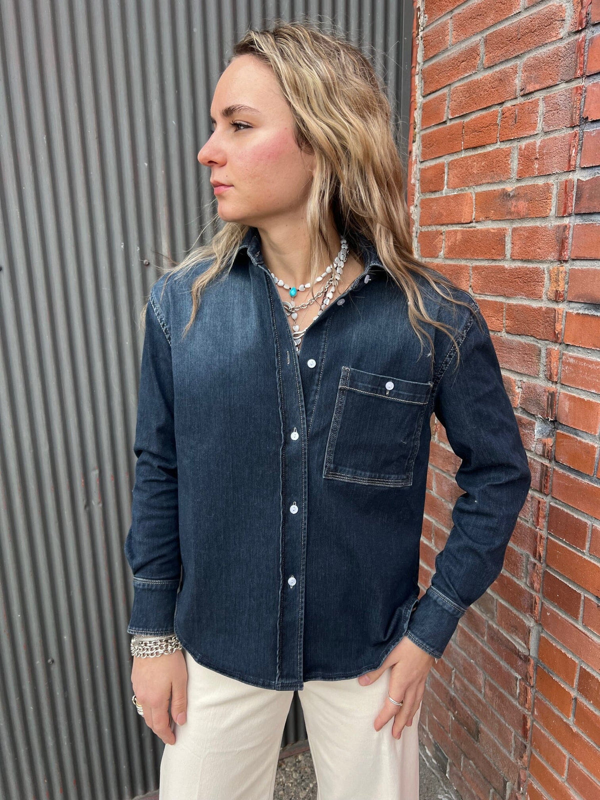 Cassidy Denim Shacket - LY3816