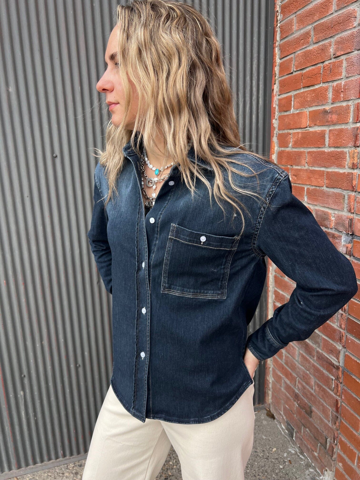 Cassidy Denim Shacket - LY3816