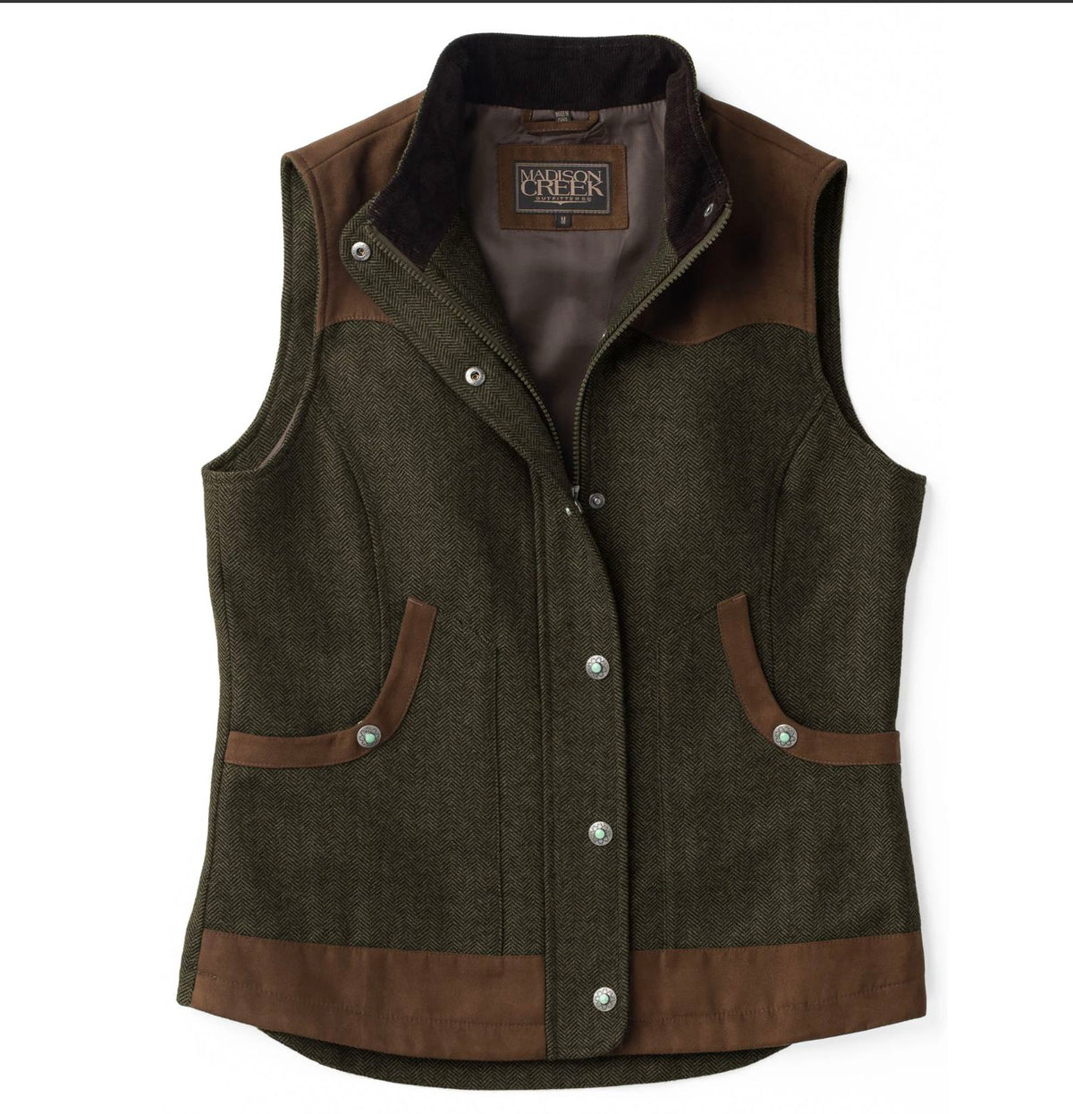 Channel Wool Vest - Pine - CHANP