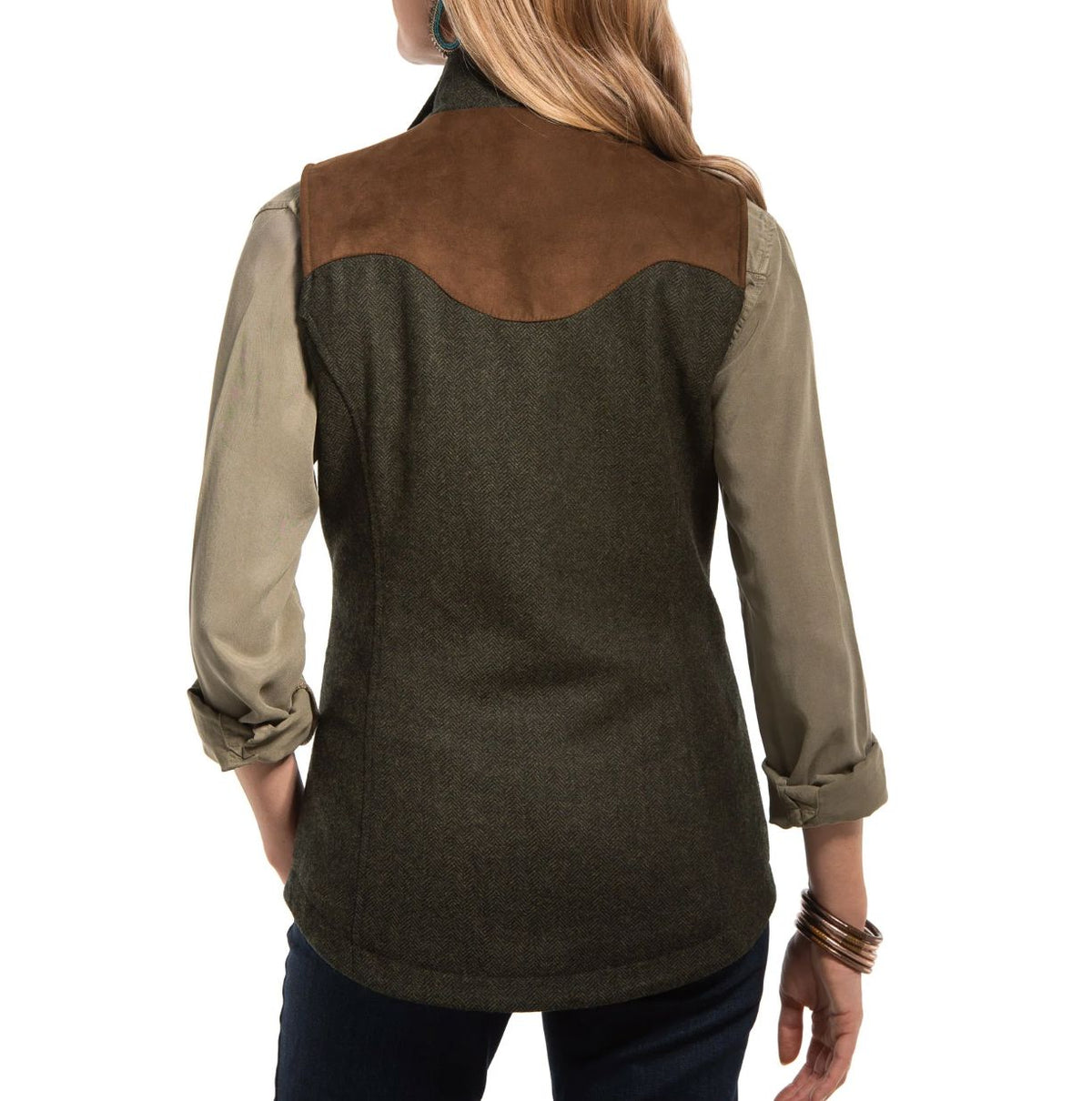 Channel Wool Vest - Pine - CHANP