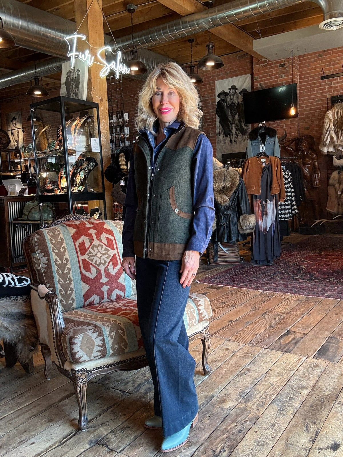 Channel Wool Vest - Pine - Madison Creek - CHANP