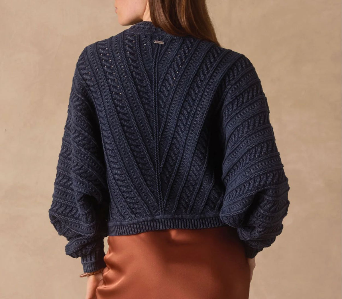 Chevron Sweater - Washed Indigo - NBSW1