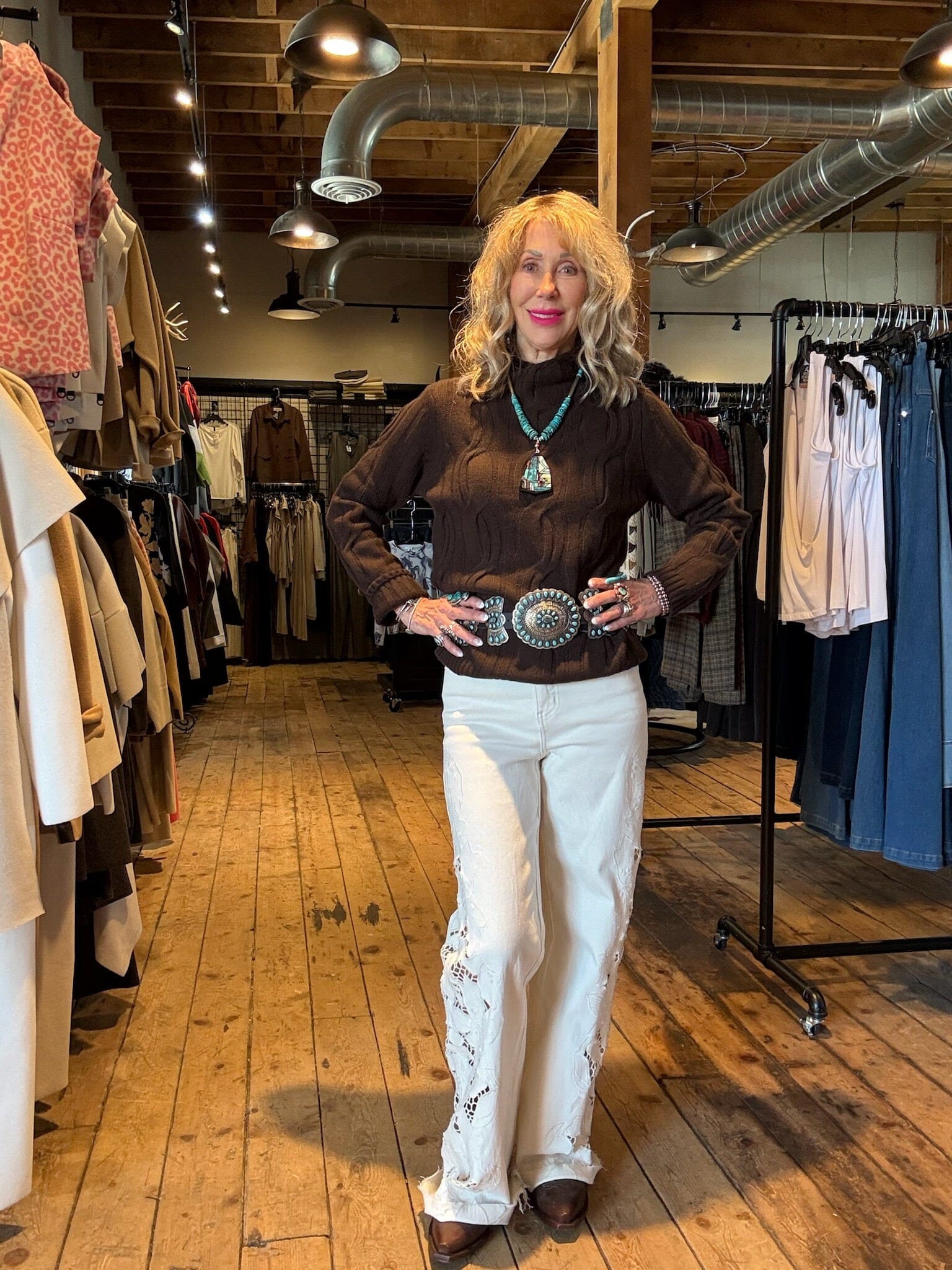 Chocolate Cashmere Cable Sweater - LFSC6C