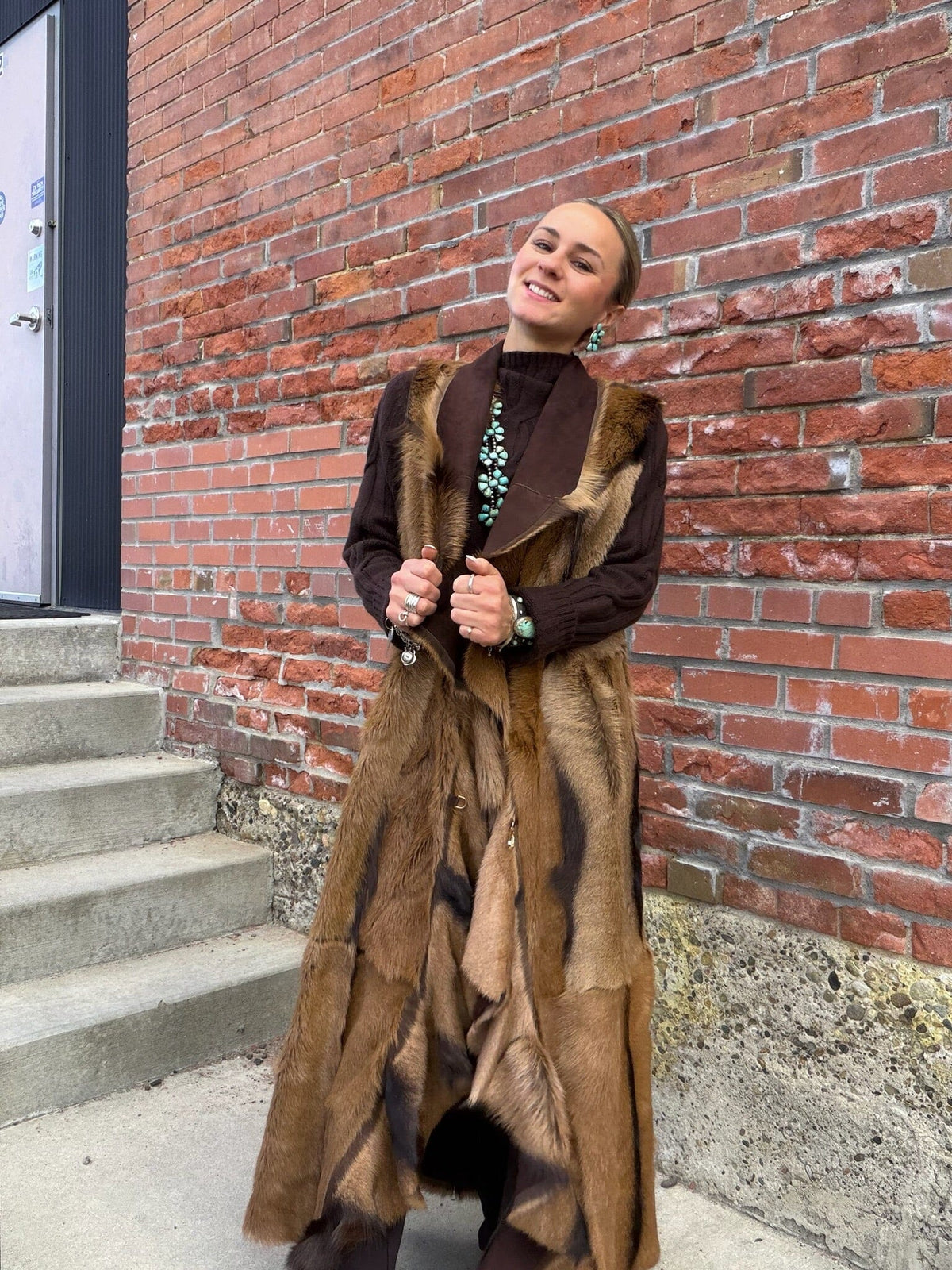 Chocolate Goat/Shearling Vest - CYNCH
