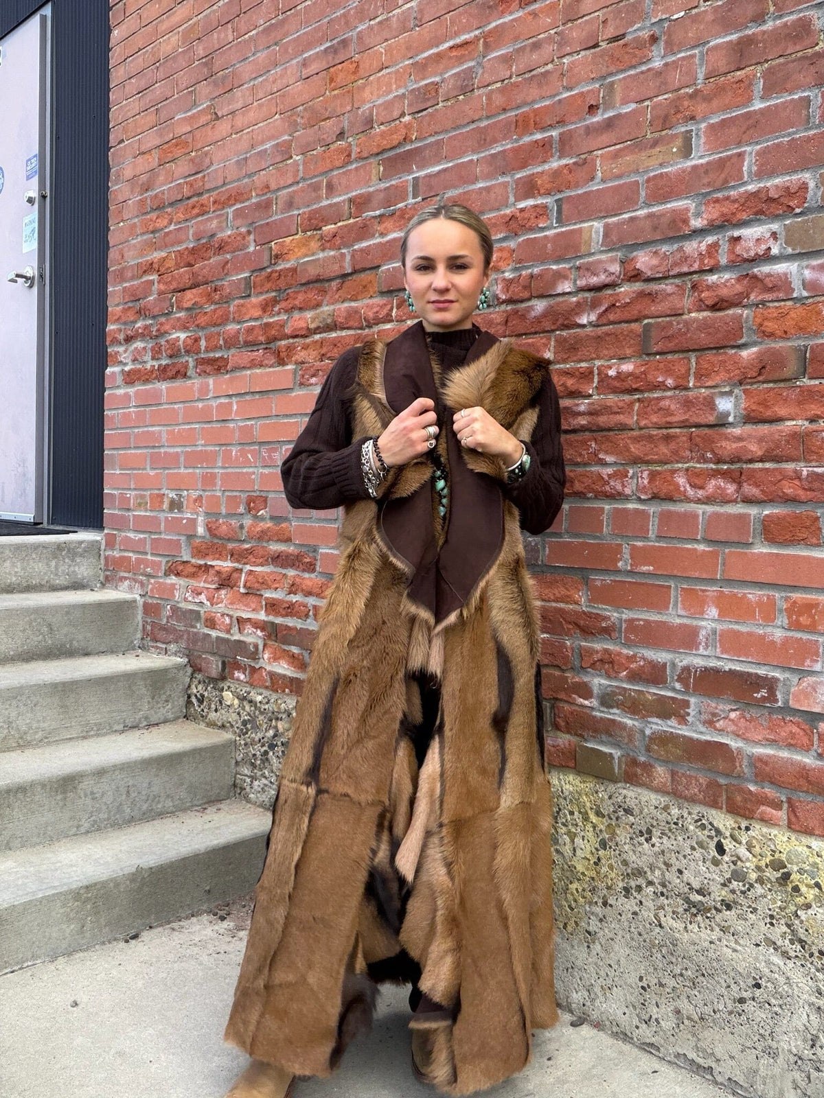 Chocolate Goat/Shearling Vest - CYNCH