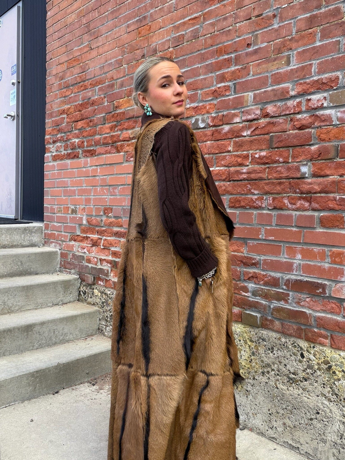 Chocolate Goat/Shearling Vest - CYNCH