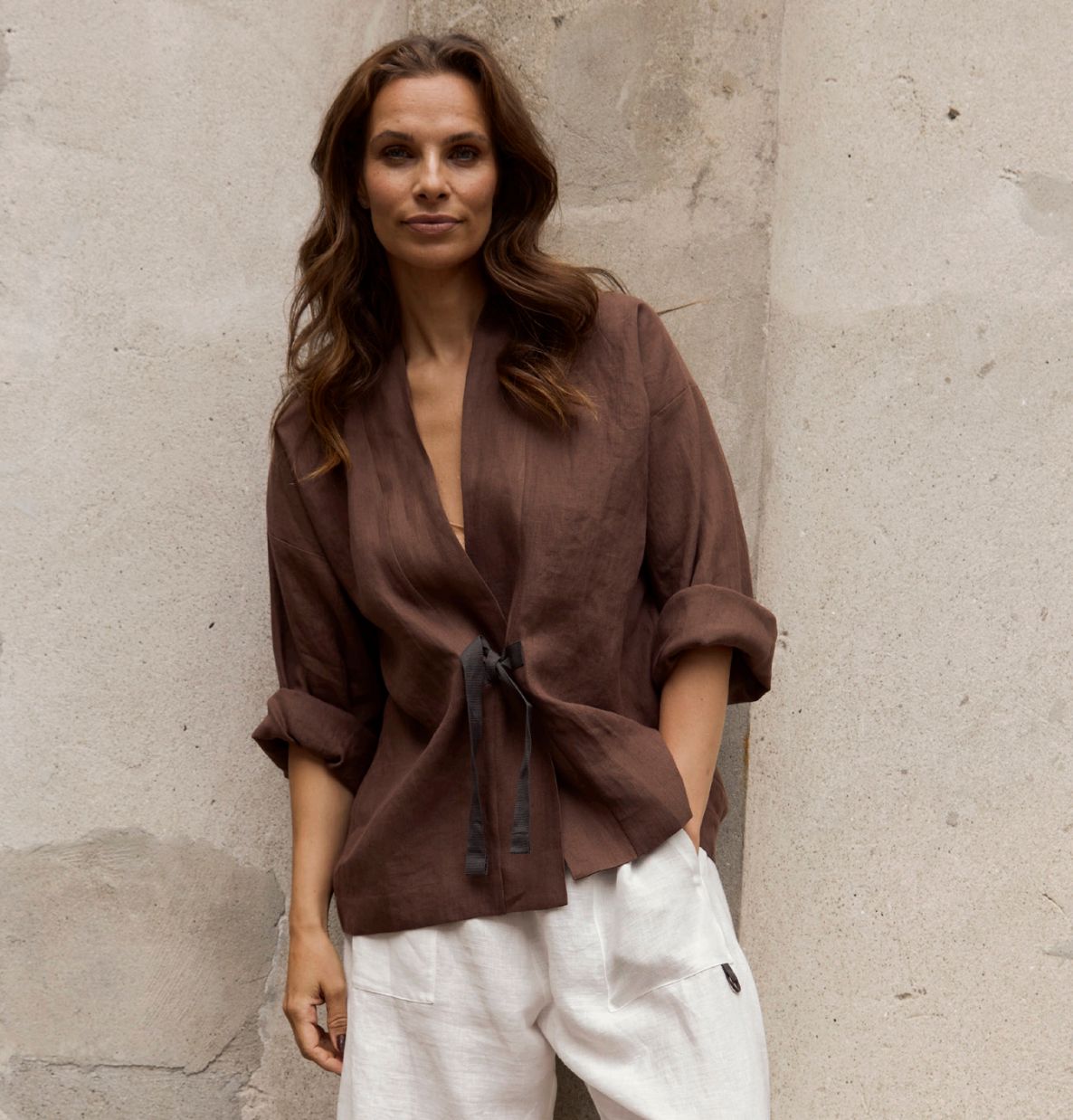 Chocolate Kimono Jacket - Henriette Steffensen - 87000C