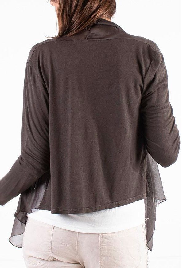Chocolate Silk Cardigan - 60361-CC