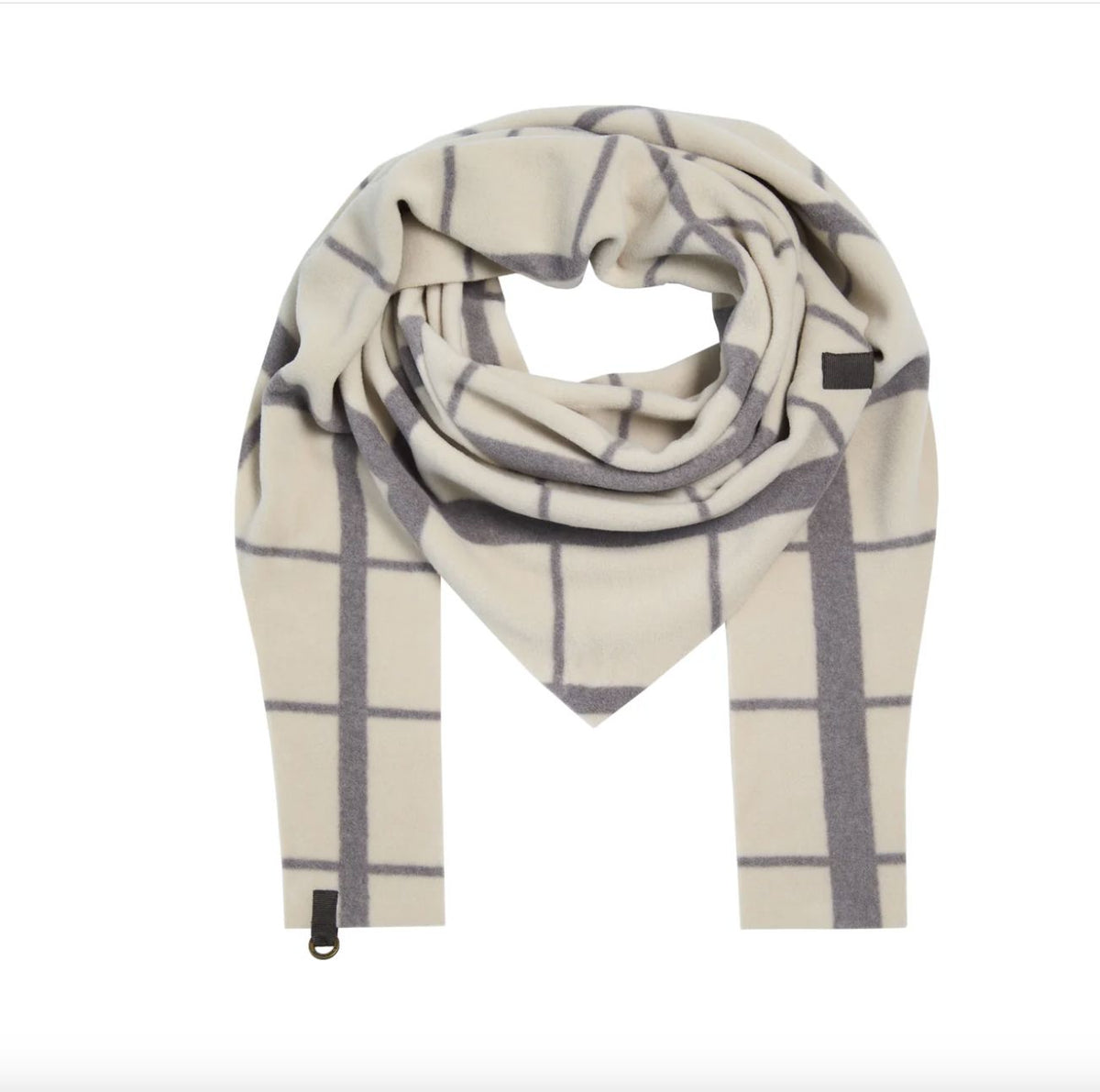 Clan Print Fleece Triangle Scarf - Henriette Steffensen - 4051P
