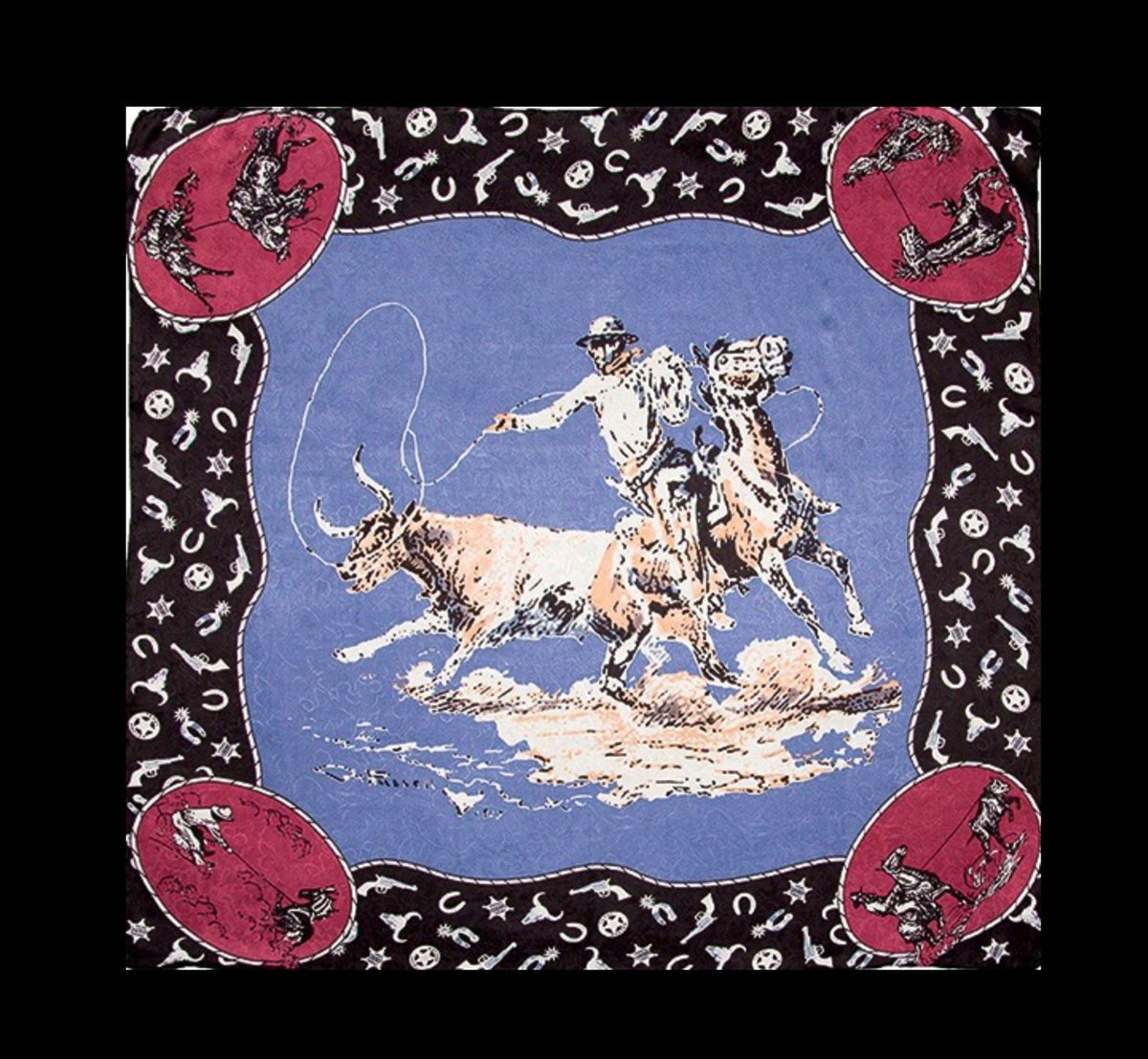 CM Russel Slate Blue Silk Scarf - SCWT-LCS