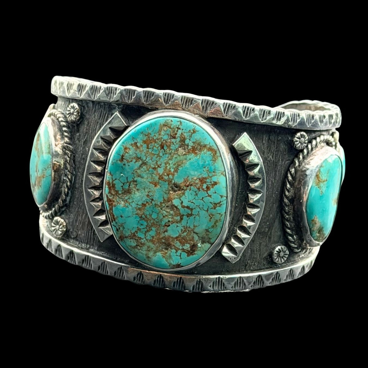3 Stone Turquoise Cuff - CMH279