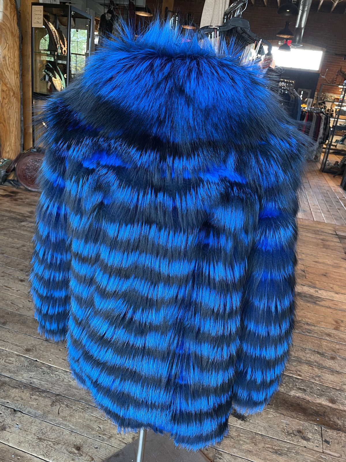 Cobalt Blue Fox Jacket - MKKATE