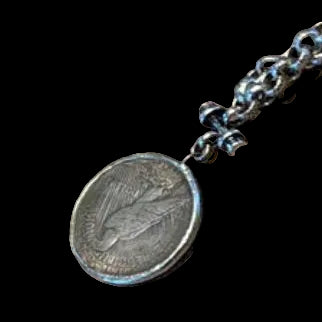Coin Pendant/Silver Link Chain - NV2-CSL