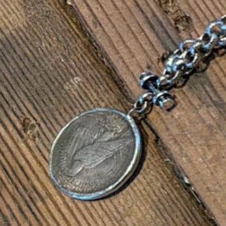 Coin Pendant/Silver Link Chain - NV2-CSL