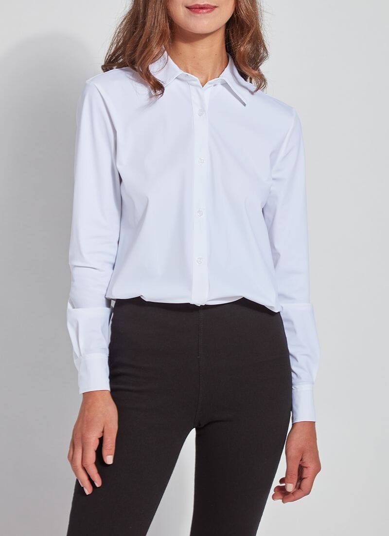 Connie Button Down - White - LY2435W