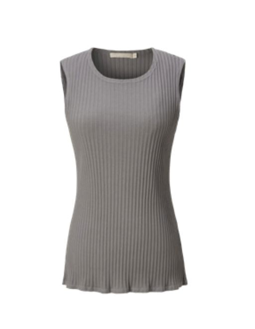Cool Grey Ribbed Tank - Testimony - T13G