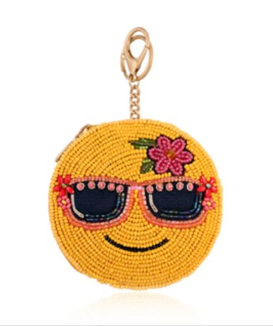 Cool Smiley Beaded Coin Purse - MFS002673
