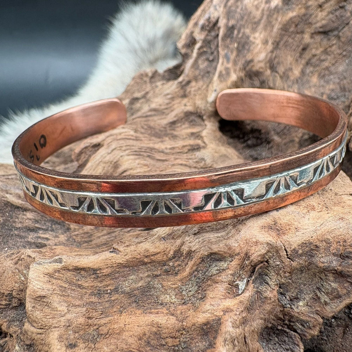Copper/Stamped Sterling Cuff - CSL38