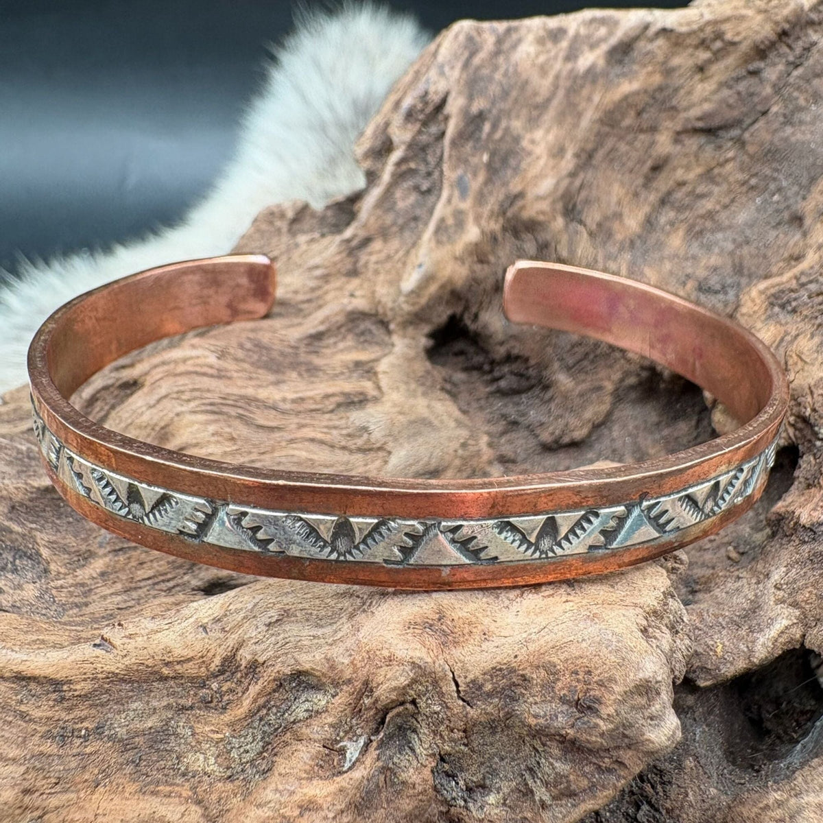Copper/Stamped Sterling Cuff - CSL39