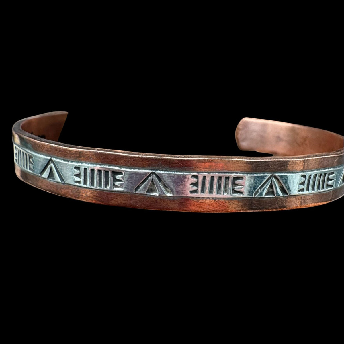 Copper/Stamped Sterling Cuff - CSL40