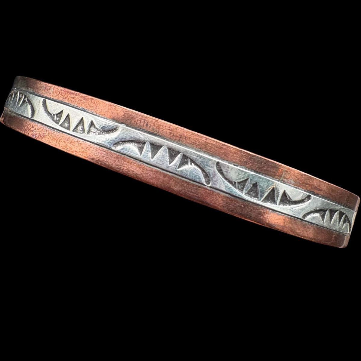 Copper/Stamped Sterling Cuff - CSL41