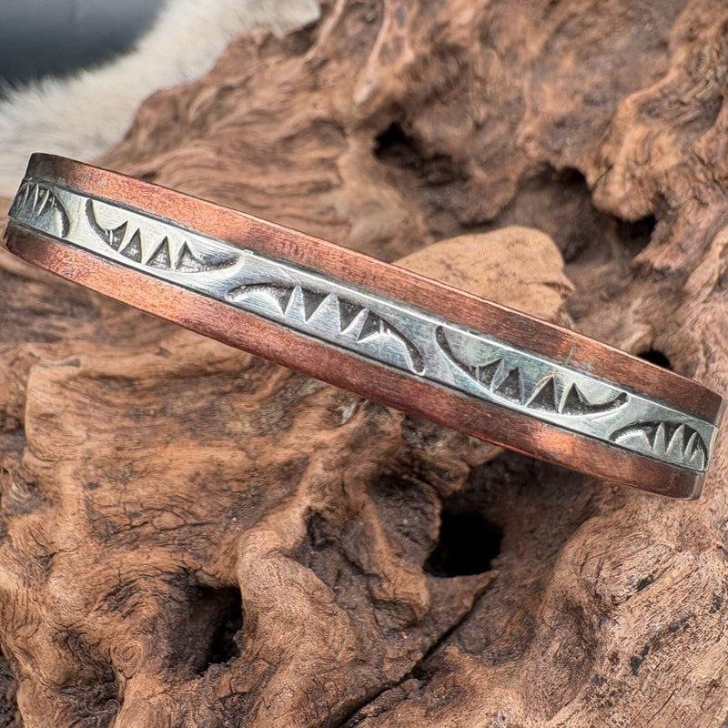 Copper/Stamped Sterling Cuff - CSL41