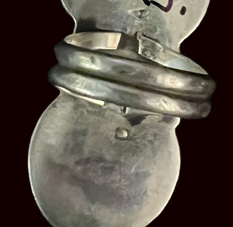 Coral/Mother Of Pearl/Turquoise Sterling Silver Ring - RMH269