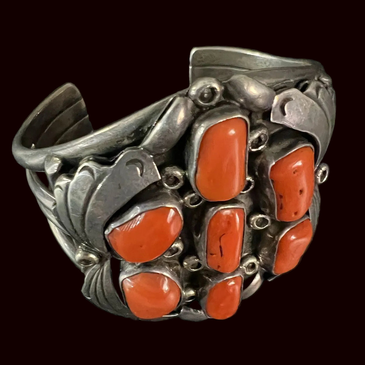 Coral/Sterling Cuff - CMH191