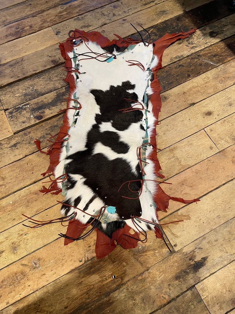 Cow Hide/Leather Table Topper - TTBS-1