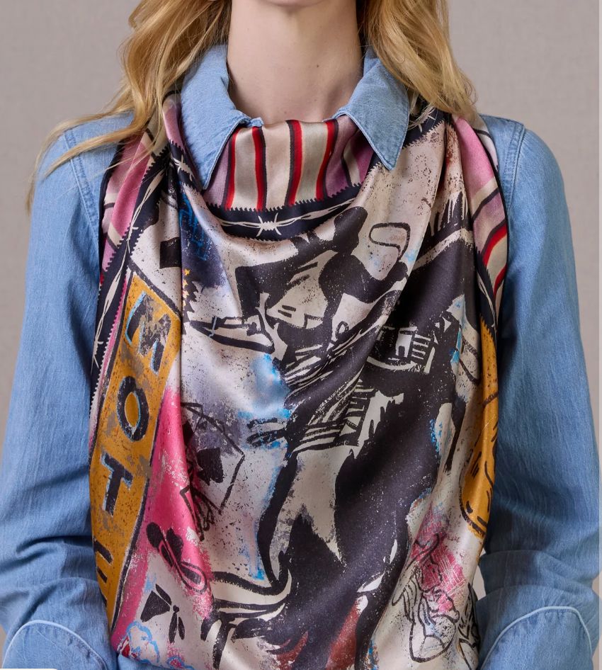 Cowboy Graffiti Scarf - Double D Ranch - SCARF226