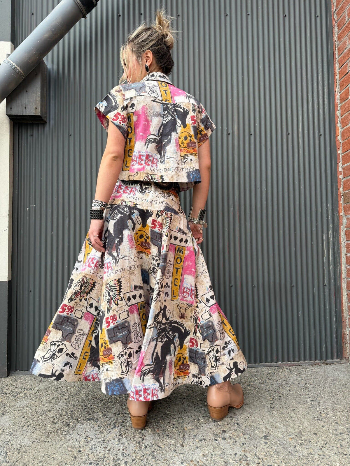 Cowboy Graffiti Skirt - Double D Ranch - S1858