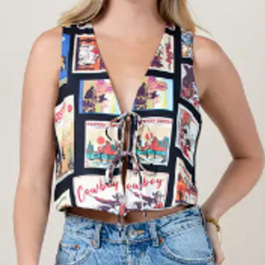 Cowboy Stamp Vest - T1587CS