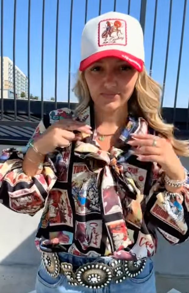 Cowboy Stamps Blouse - T1629CS